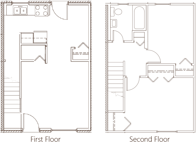 2 Bedrooms Floor Plan